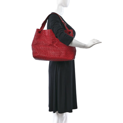 Bottega Veneta Nappa Intrecciato Medium Garda Bag Red 2 of 10