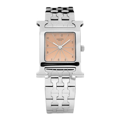 Hermes Stainless Steel 21mm Heure H Hour Quartz Watch Orange 1 of 5