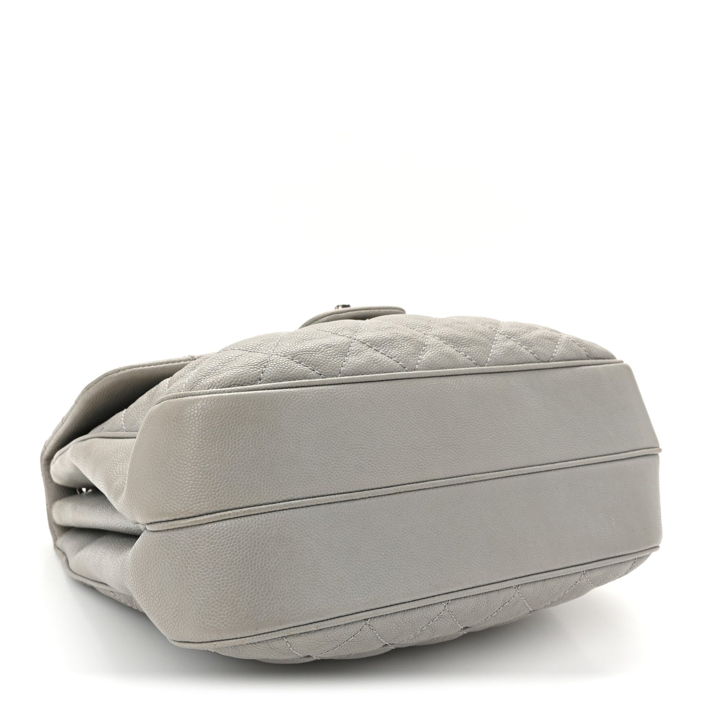 Caviar Quilted Large Urban Companion Flap Grey
