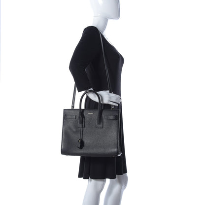 Saint Laurent Grained Calfskin Small Sac De Jour Black 2 of 13