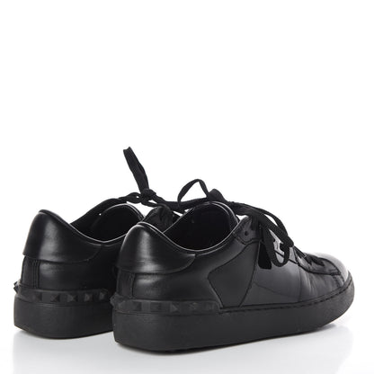 Valentino Garavani Calfskin Womens Rockstud Open Sneakers 35.5 Black 4 of 11