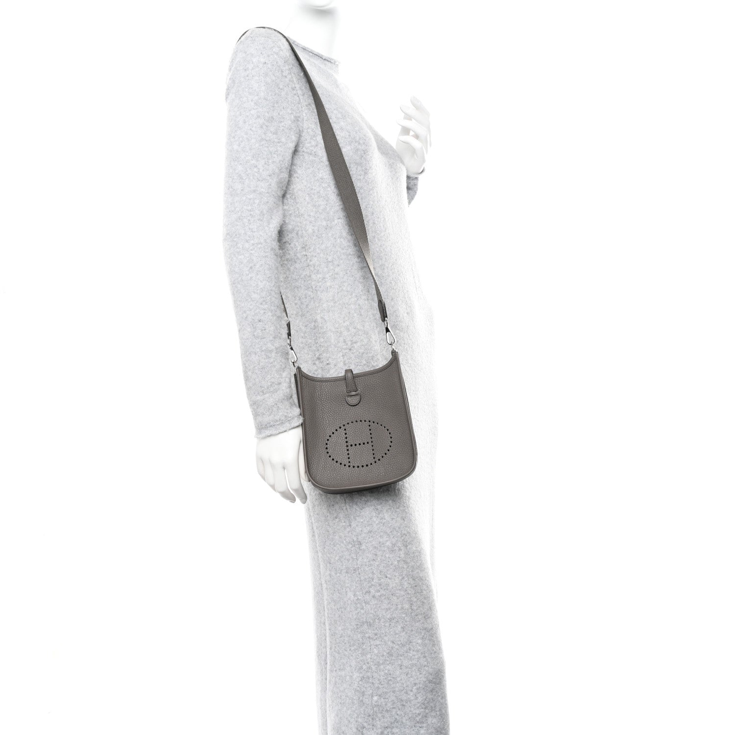 Hermes Taurillon Maurice Evelyne TPM Gris Asphalte 2 of 10