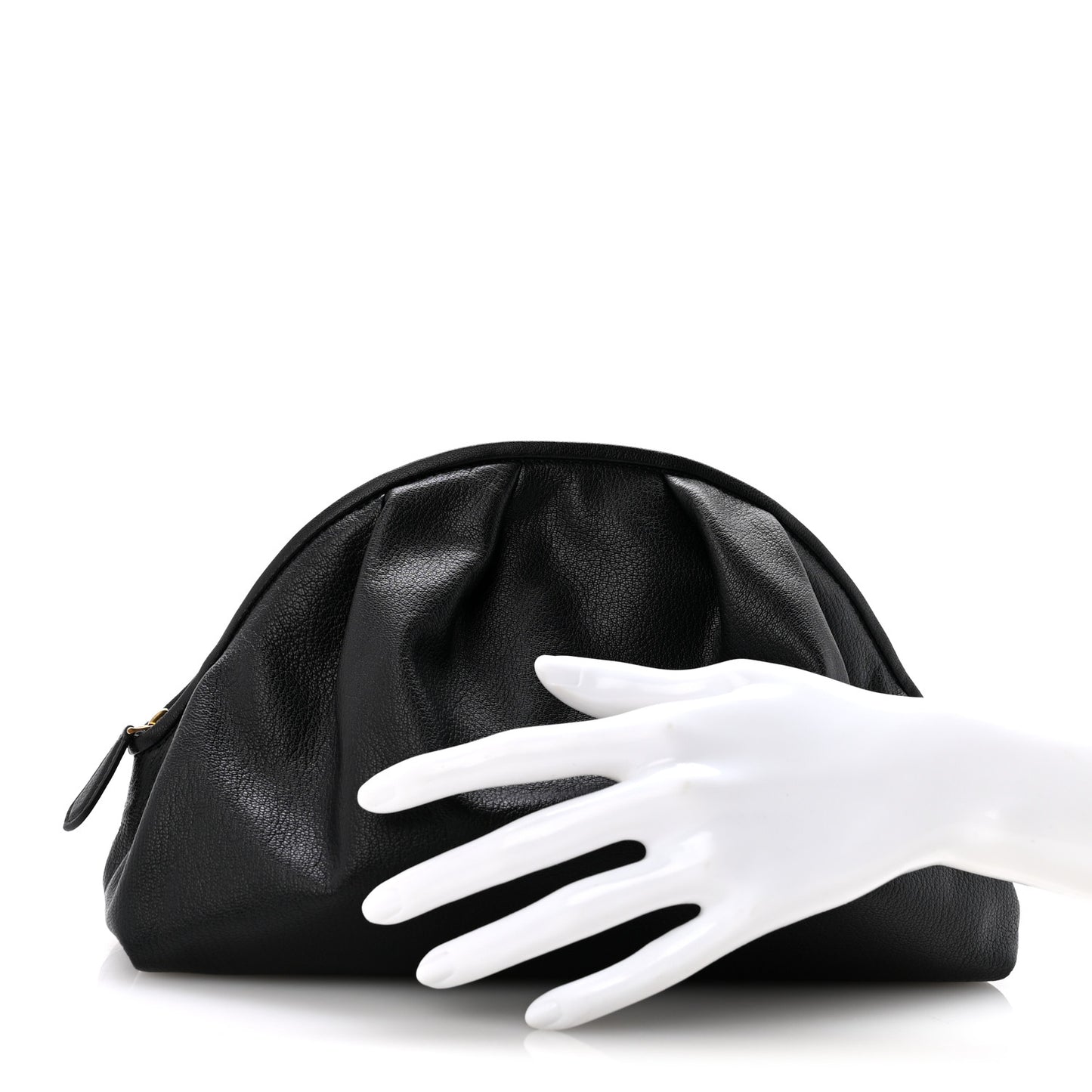 Goatskin Charlotte Clutch Black