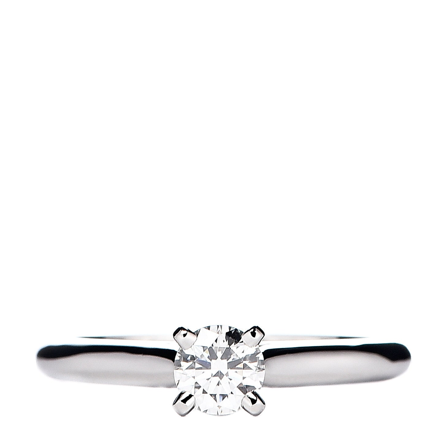 Platinum Diamond .33ct Solitaire 1895 Engagement Ring 49 4.75