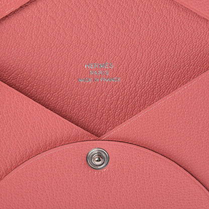 Hermes Chevre Mysore Calvi Card Case Rose Lipstick 6 of 8