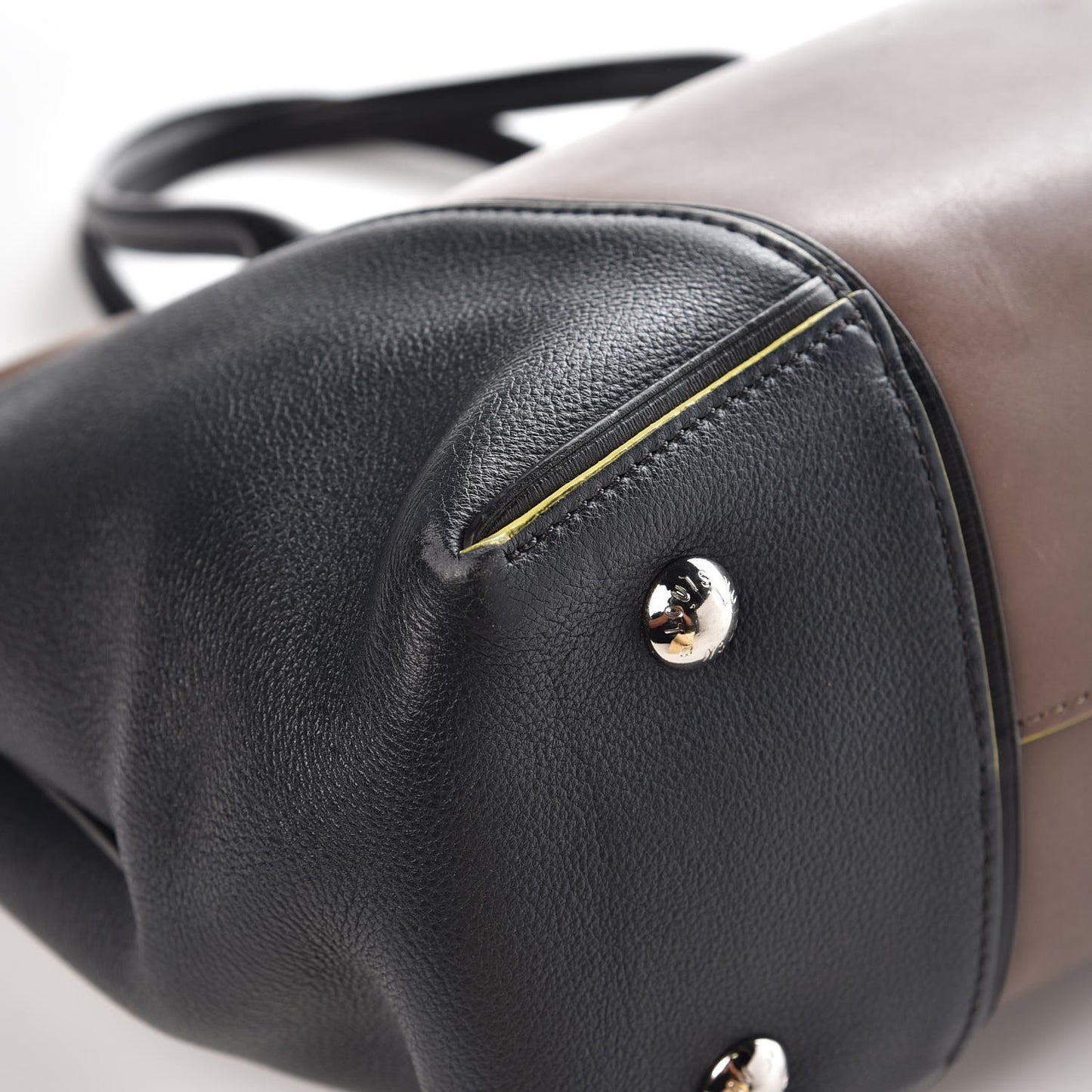 Veau Cachemire Cuir Orfevre Tote W PM Gris Neon