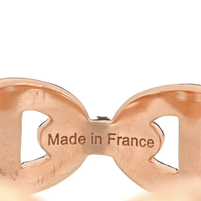 Hermes 18K Rose Gold PM Chaine d'Ancre Enchainee Ring 51 5.75 6 of 8