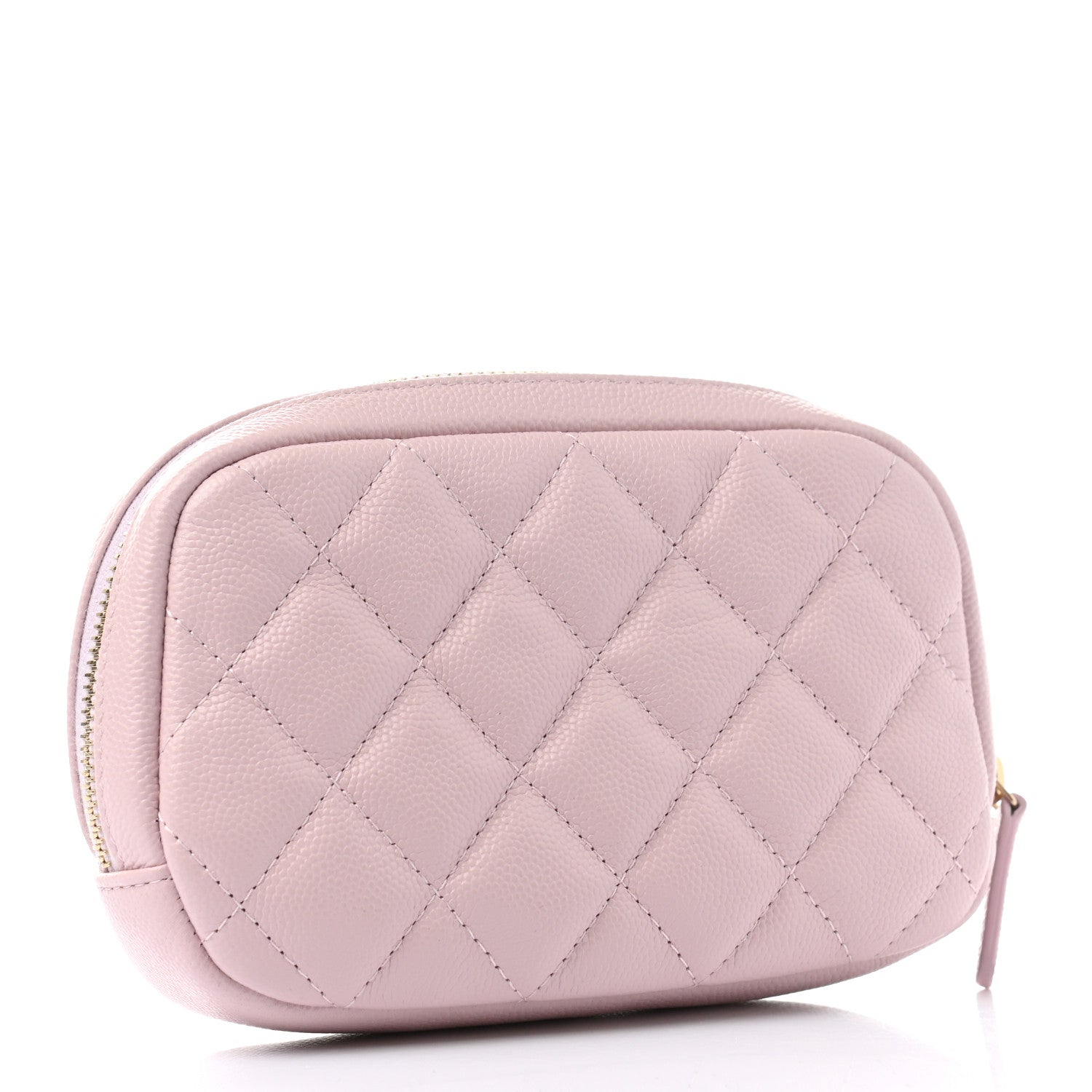 Chanel Caviar Quilted Small Curvy Pouch Cosmetic Case Light Pink 3 of 8