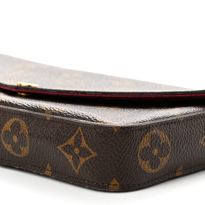 Louis Vuitton Monogram Pochette Felicie Chain Wallet Fuchsia 11 of 16