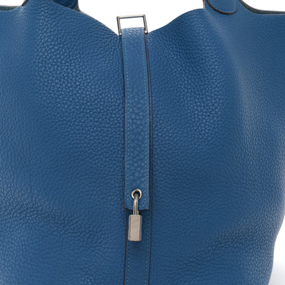 Hermes Taurillon Clemence Picotin Lock 26 GM Mykonos 8 of 12