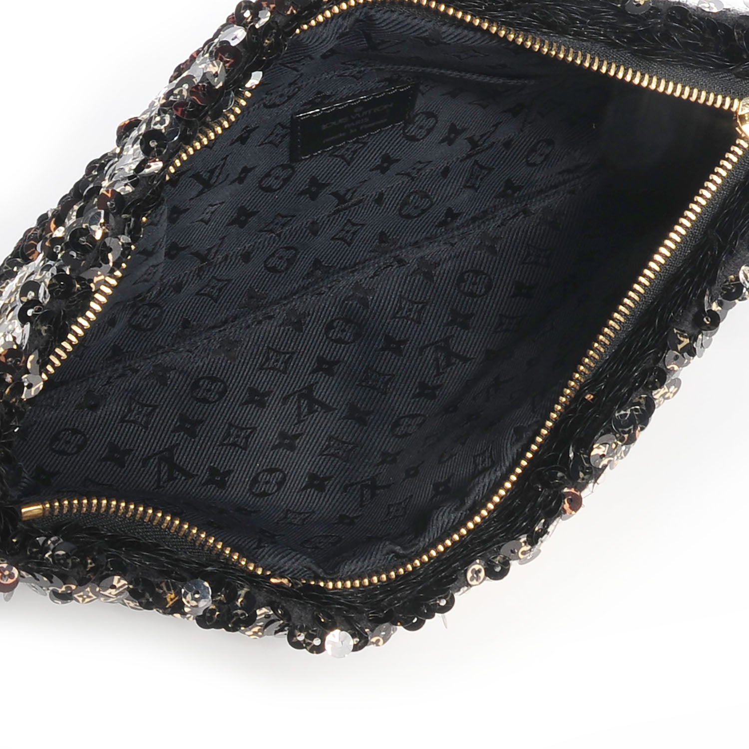 Louis Vuitton Sequin Pochette Rococo Black 5 of 7