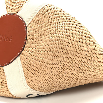 Chloe Raffia Large Woody Tote White 8 of 8