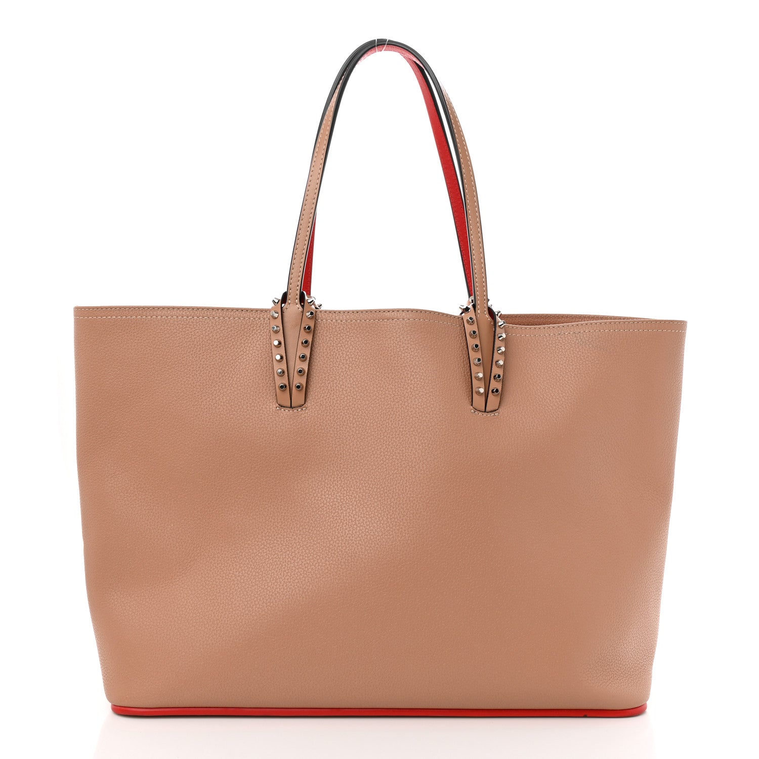 Christian Louboutin Calfskin Spikes East West Cabata Tote Nude 2 of 12