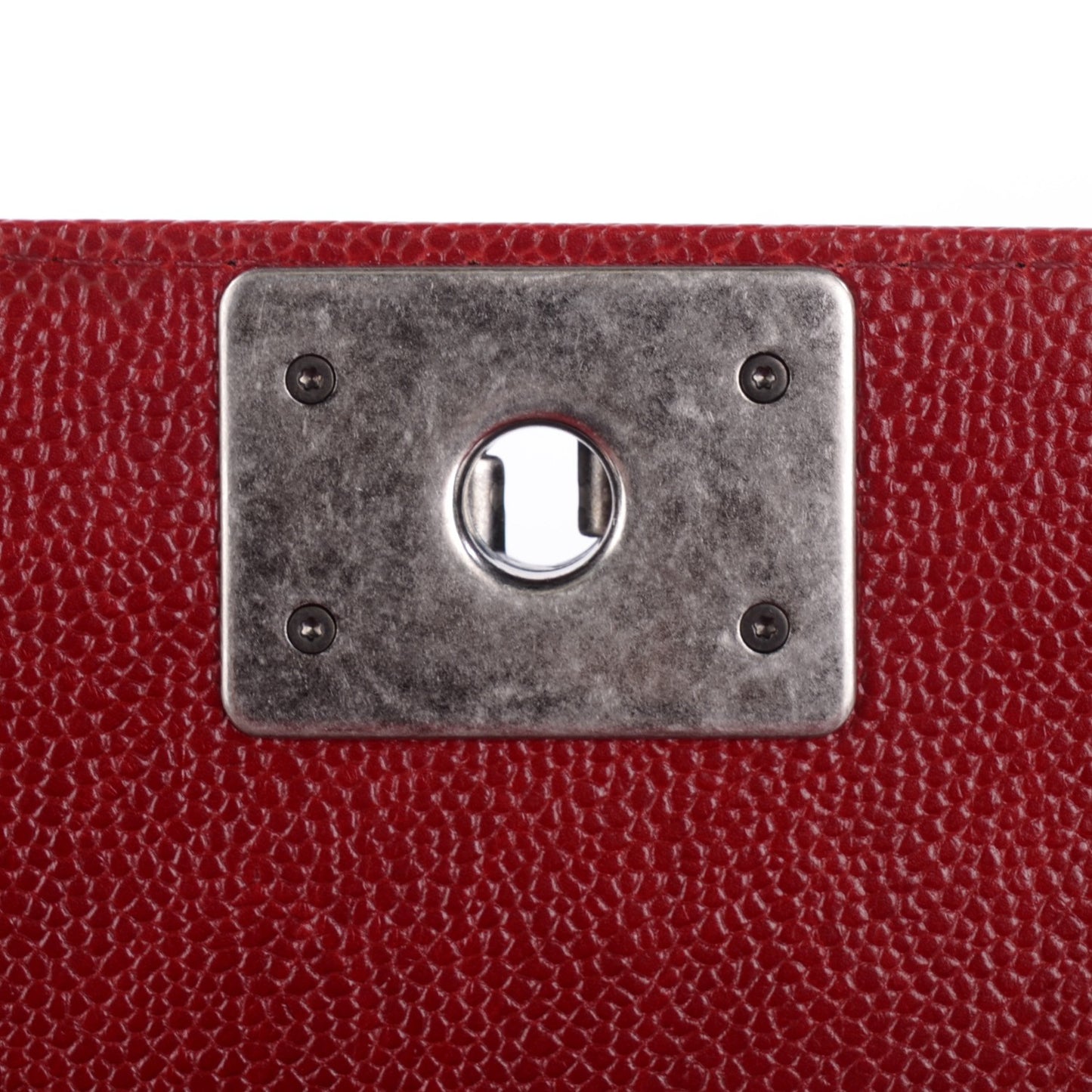 Caviar Quilted Small Boy Flap Bag Dark Red