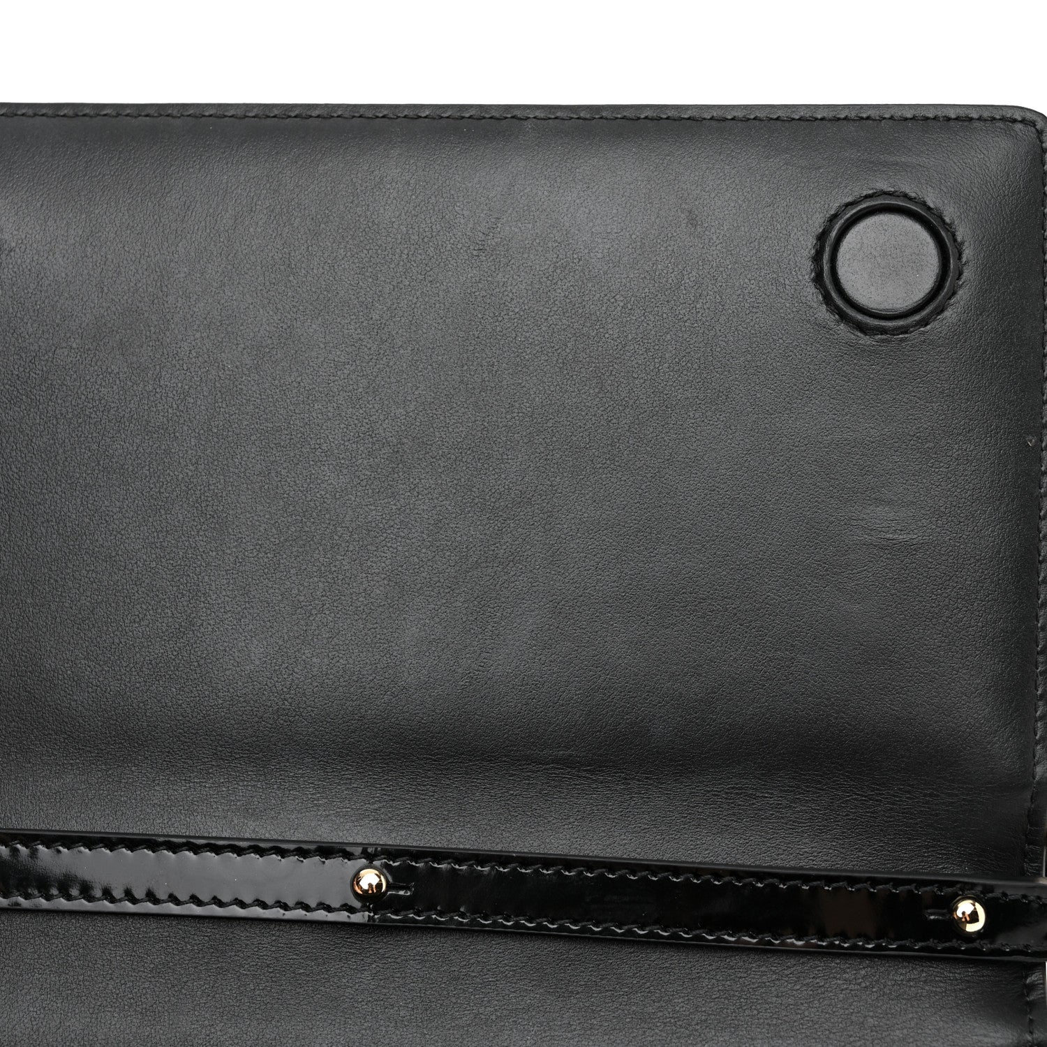 Dolce & Gabbana Patent Calfskin Maxi Logo Plate Phone Shoulder Bag Black 10 of 12