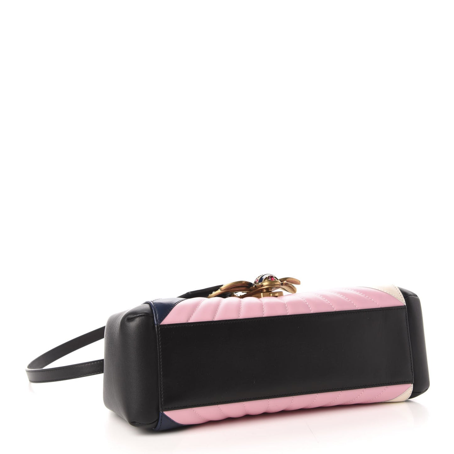 Calfskin Bamboo Trapuntata Queen Margaret Top Handle Bag Blue Agata Hibiscus Red Mystic White Sugar Pink