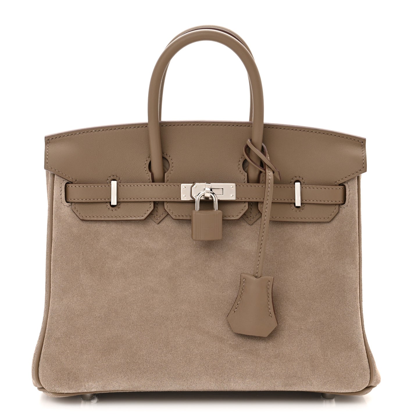 Veau Doblis Swift Grizzly Birkin 25 Gris Caillou Etoupe