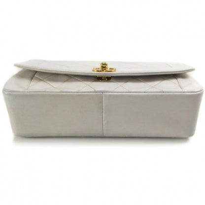 Chanel Vintage Lambskin Medium Flap Bag White 4 of 13