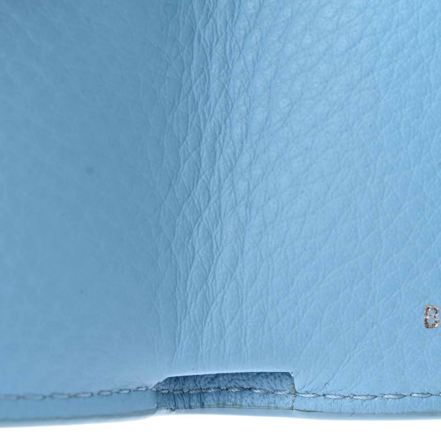 Balenciaga Calfskin Mini Papier Wallet Light Blue 9 of 10