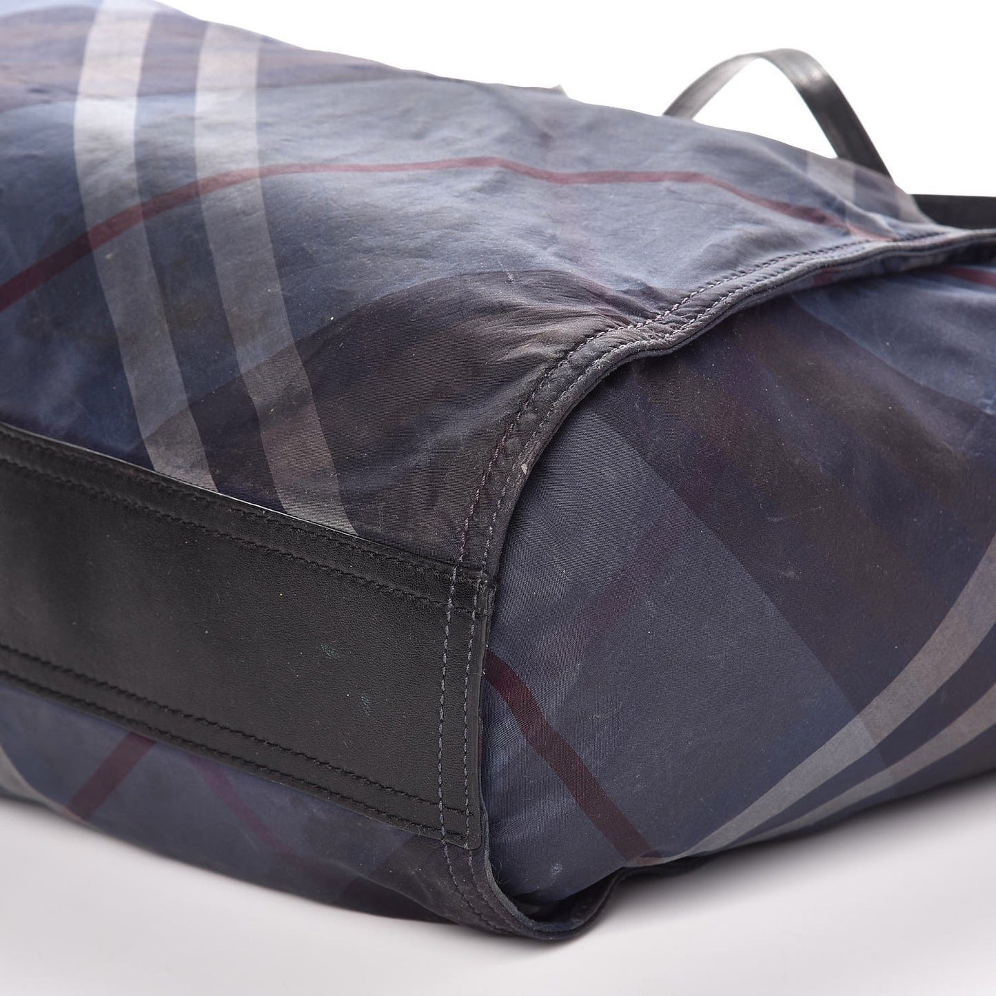 Nylon Nova Check Buckleigh Packable Tote Navy Blue