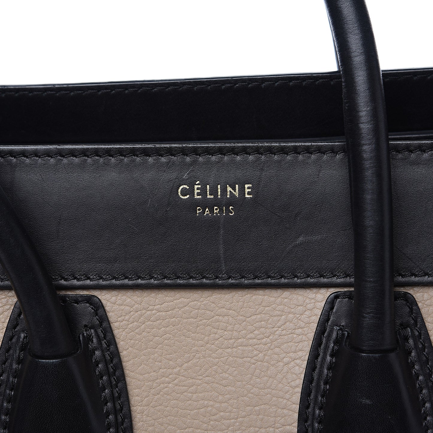 Elephant Calfskin Suede Micro Tri-Color Luggage Sand