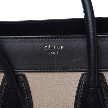 Celine Elephant Calfskin Suede Micro Tri-Color Luggage Sand 7 of 14