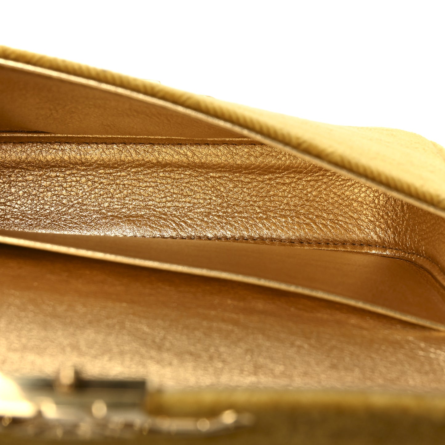 Velvet Triomphe Chain Shoulder Bag Gold