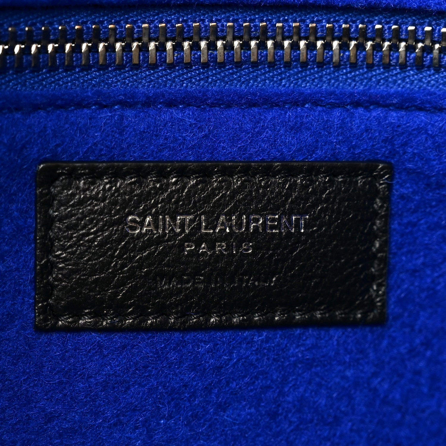 Saint Laurent Wool Rive Gauche Tote Blue 1856519 – FASHIONPHILE