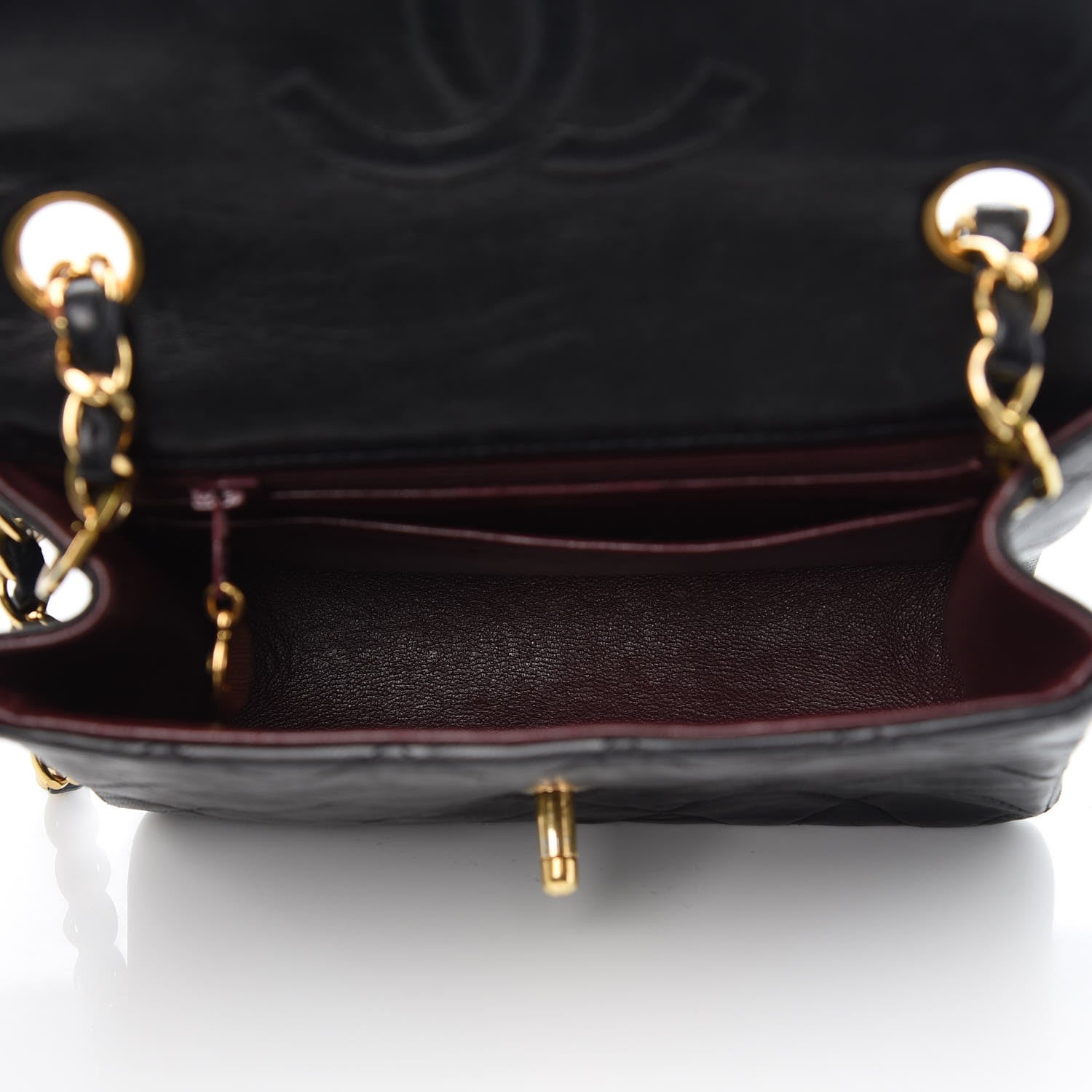 Chanel Lambskin Quilted Mini Square Flap Black 5 of 10