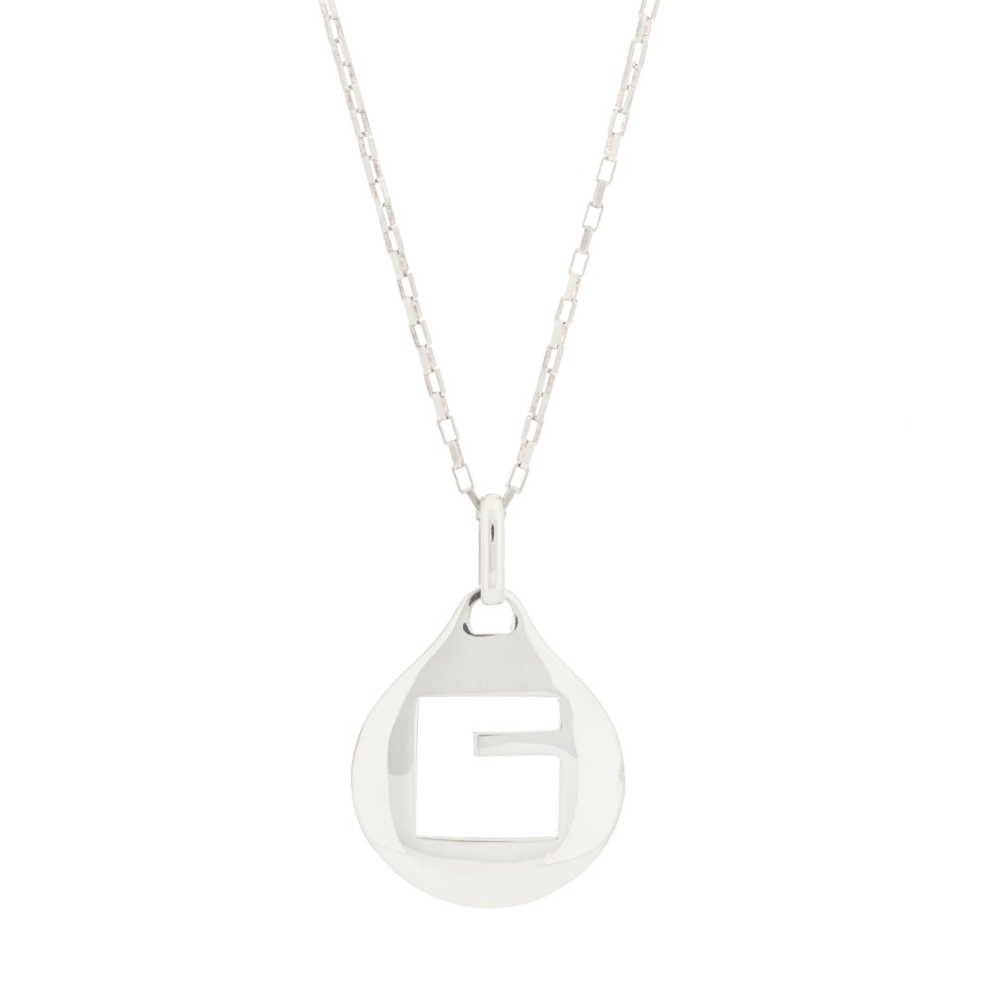 Sterling Silver Icon G Pendant Necklace
