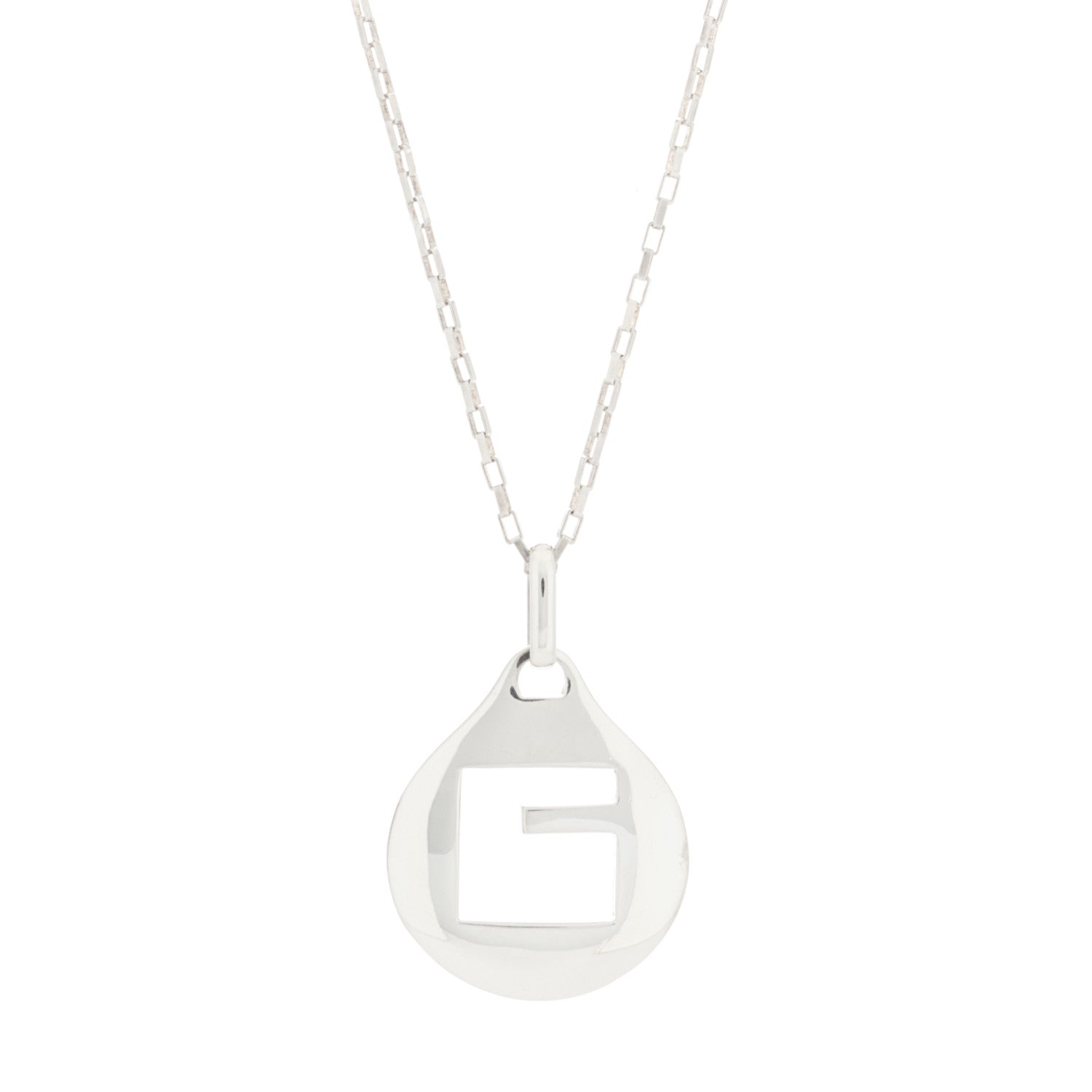 Gucci Sterling Silver Icon G Pendant Necklace 1 of 6