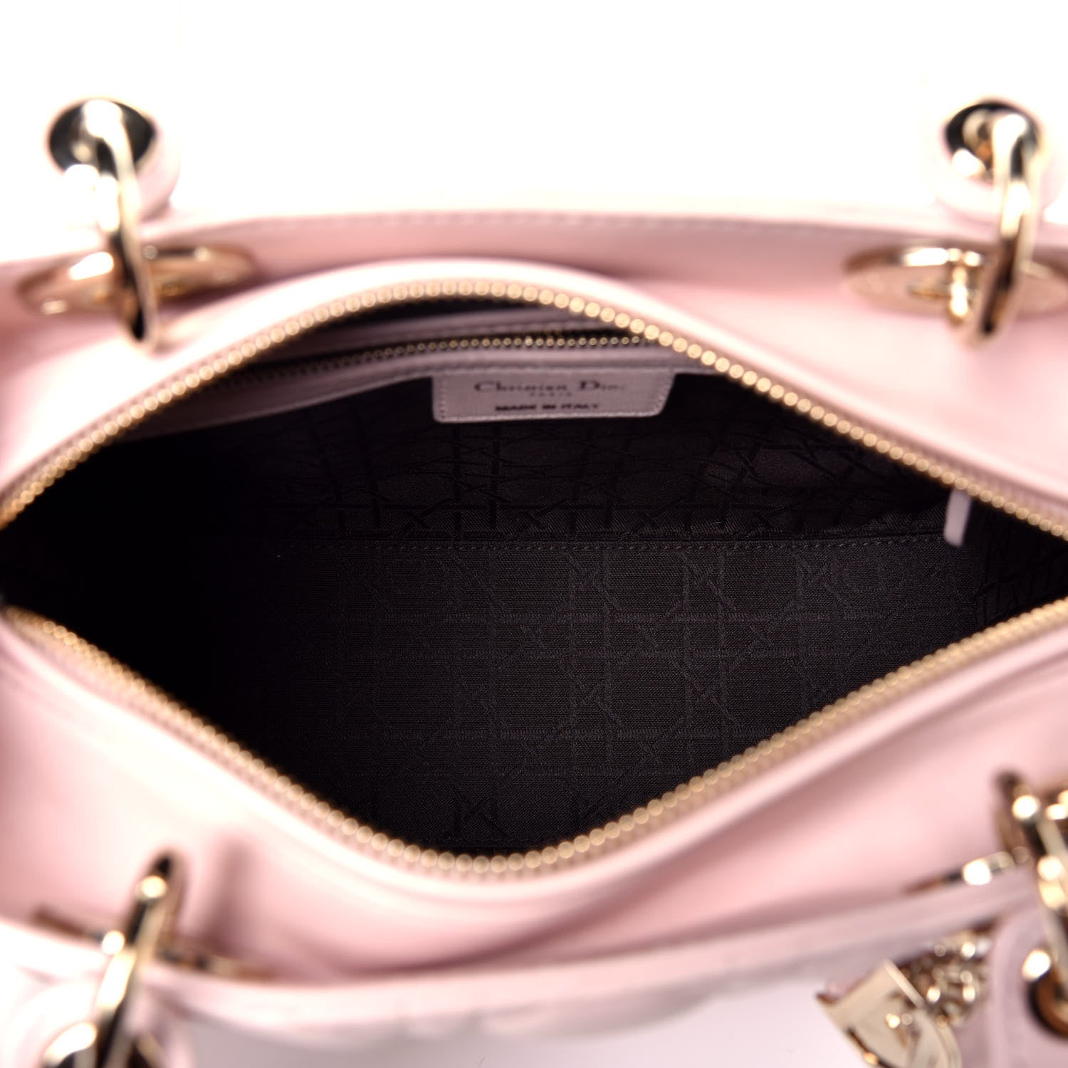 Christian Dior Lambskin Cannage Medium Lady Dior Light Pink 5 of 9