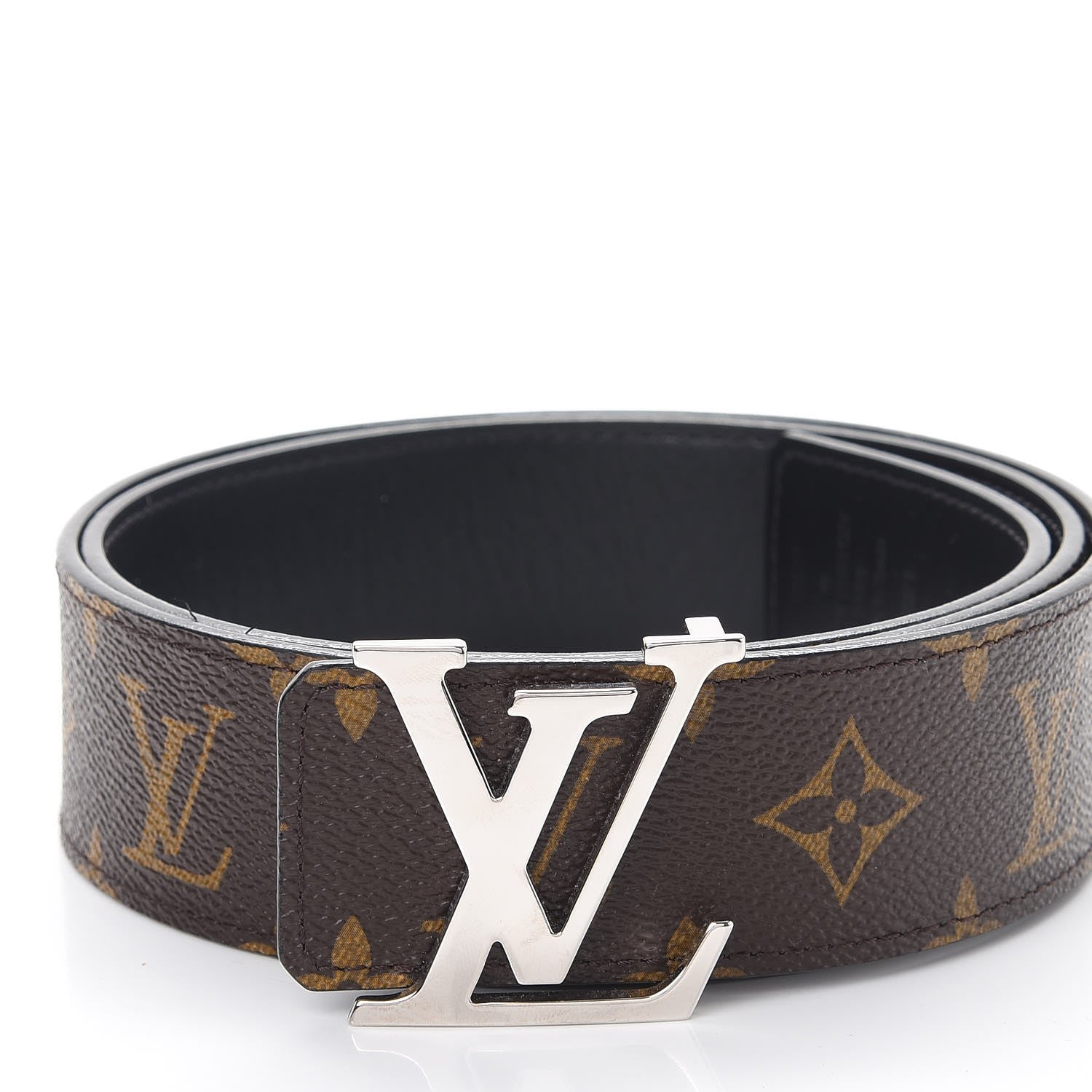 Louis Vuitton Calfskin Monogram 30mm LV Initiales Reversible Belt 90 36 Black 4 of 7
