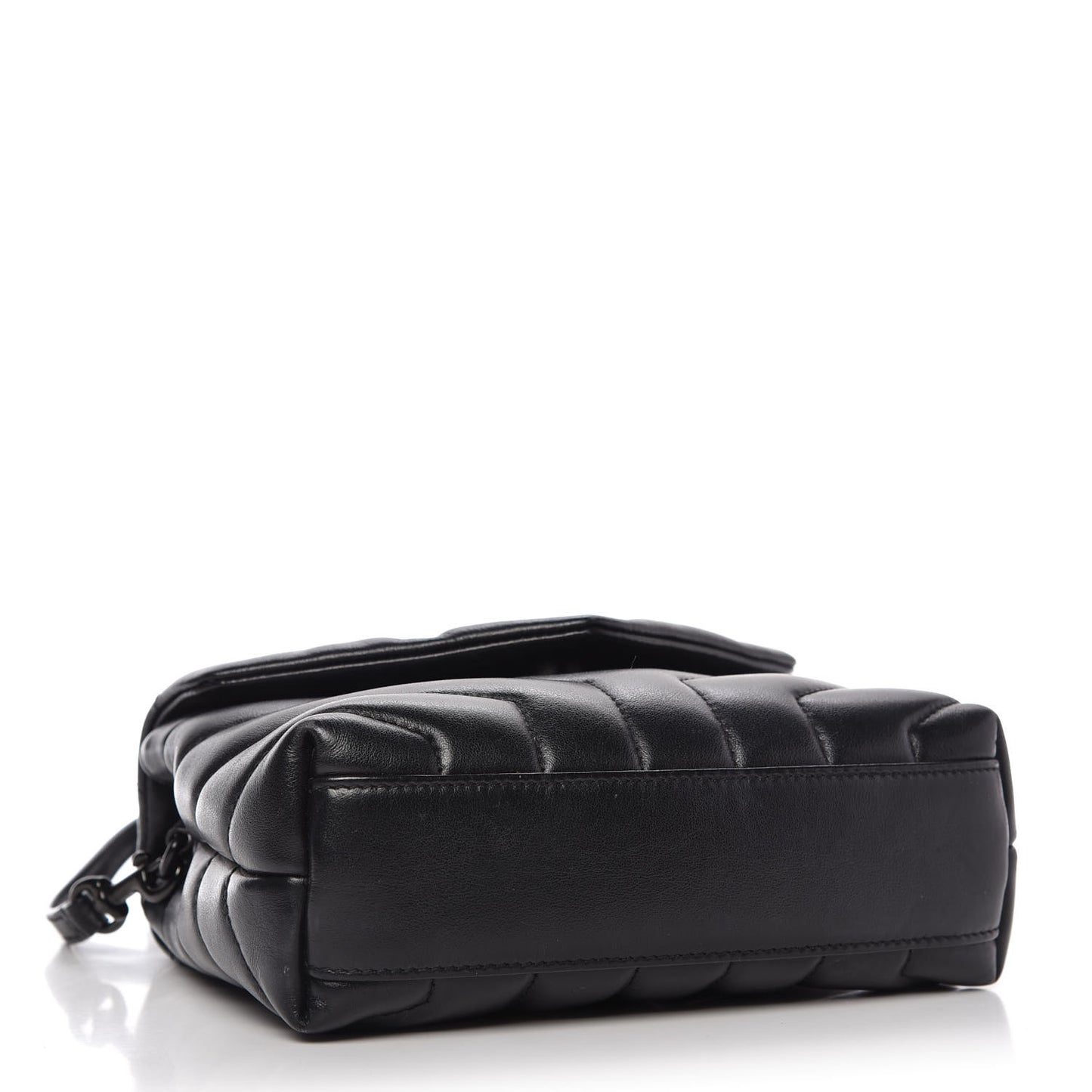 Calfskin Y Quilted Monogram Toy Loulou Crossbody Bag Black