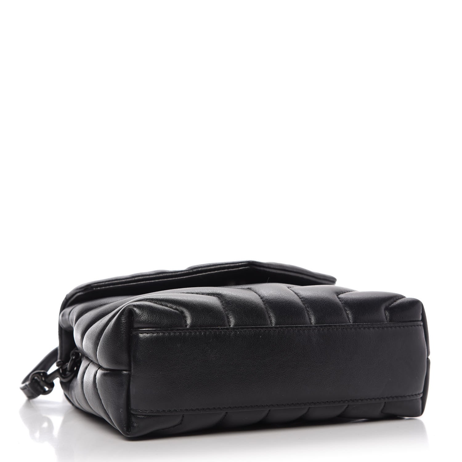 Saint Laurent Calfskin Y Quilted Monogram Toy Loulou Crossbody Bag Black 4 of 10