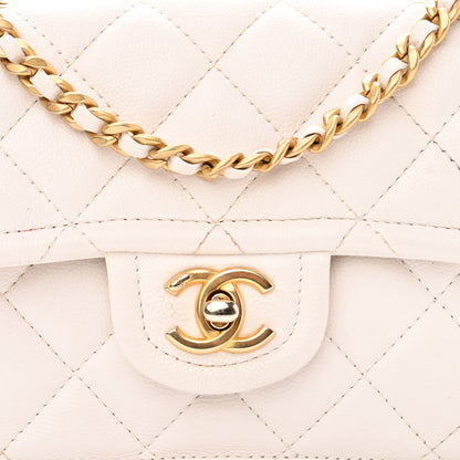 Chanel Caviar Quilted Mini Sweet Classic Flap White 8 of 11