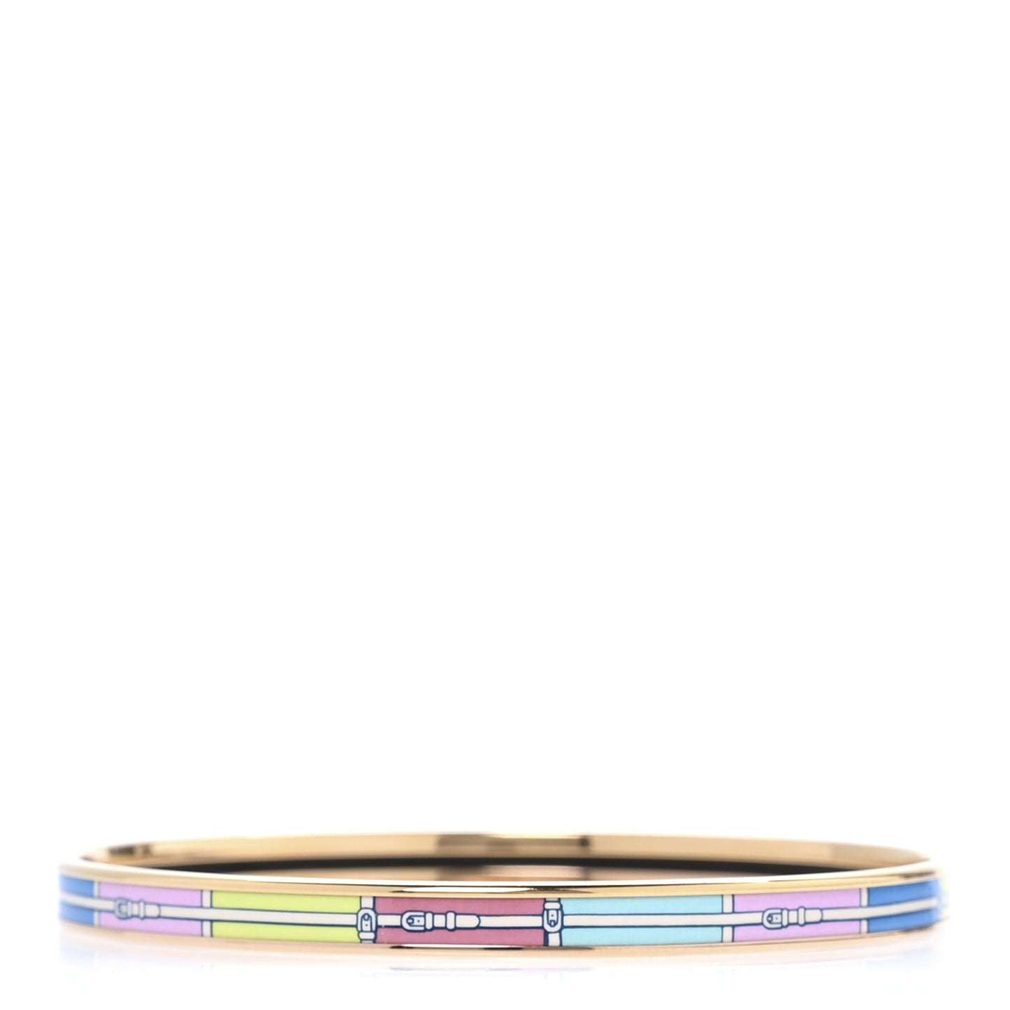 Enamel Printed Couvertures Et Tenues De Jour Narrow Bracelet 70 Bleu Pink Multicolor