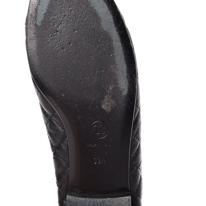 Chanel Aged Calfskin Quilted Cap Toe Ballerina Flats 39.5 Black 12 of 15