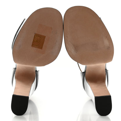 Valentino Garavani Patent Tan-Go 55/155mm Platform Sandals 37.5 Black 5 of 9