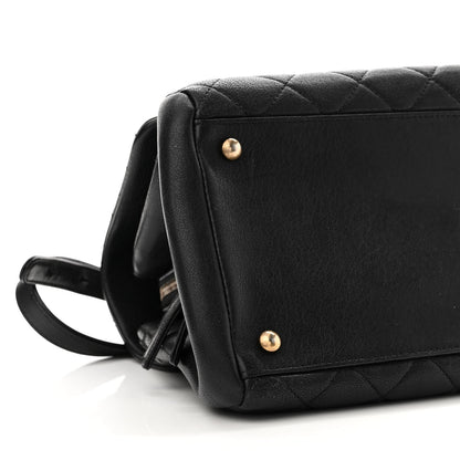 Chanel Shiny Sheepskin Quilted Large Trapezio Flap Black 9 of 10