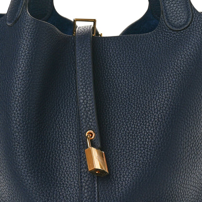 Hermes Taurillon Clemence Picotin Lock 18 PM Bleu Nuit 7 of 10
