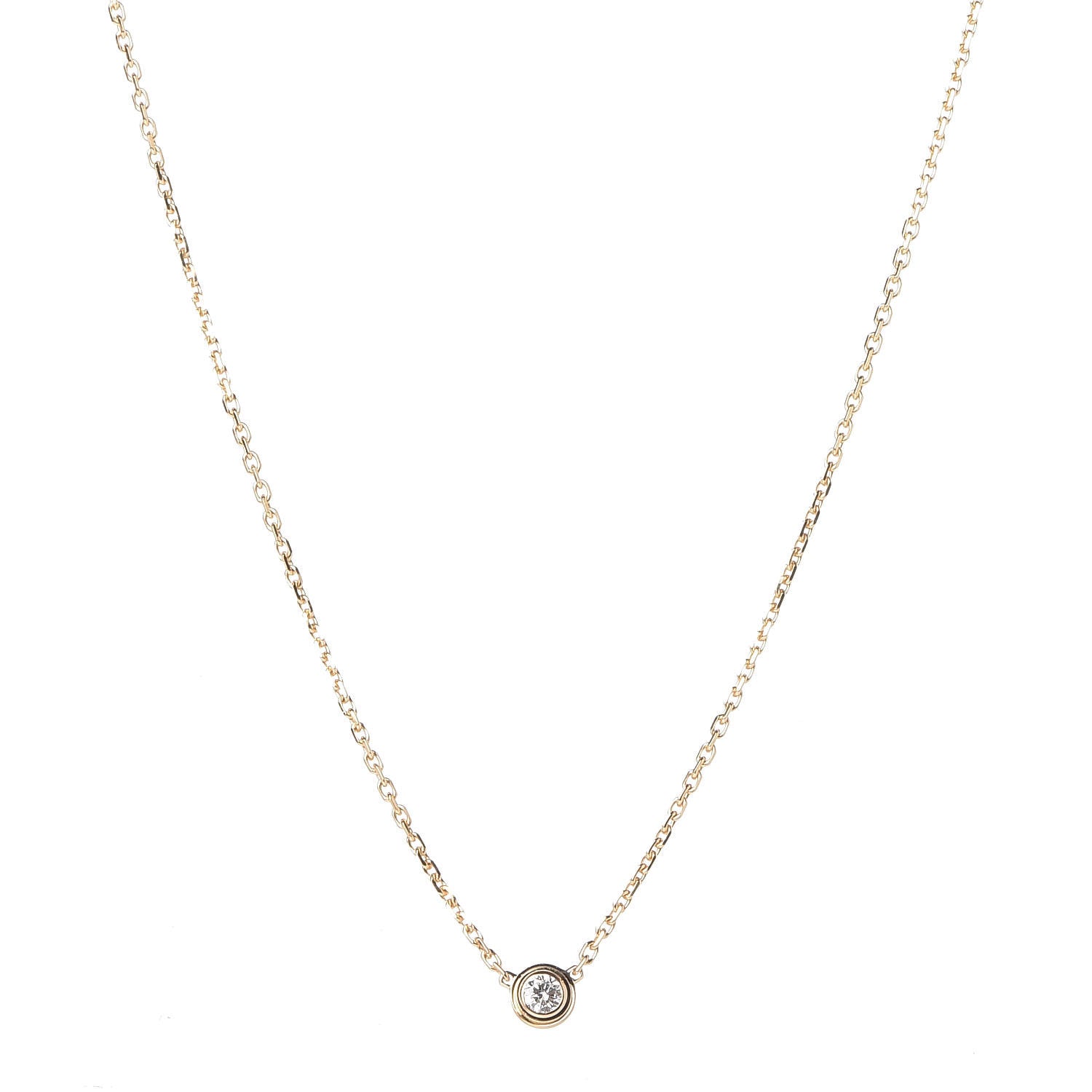 Cartier 18K Yellow Gold Diamond XS D'Amour Pendant Necklace 1 of 7