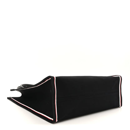 Christian Louboutin Linen Calfskin Extra Large Nastroloubi F.A.V.L. Tote Black 4 of 9
