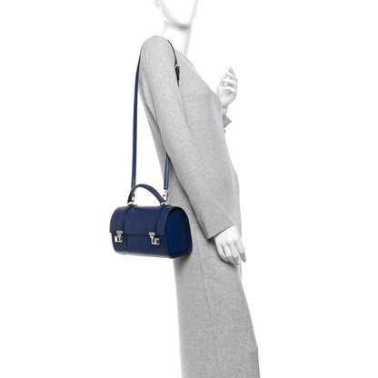 Moynat Box Calfskin Cabotin Blue 2 of 9