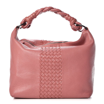 Bottega Veneta Cervo Deerskin Intrecciato Braided Hobo Rose Pink 1 of 14