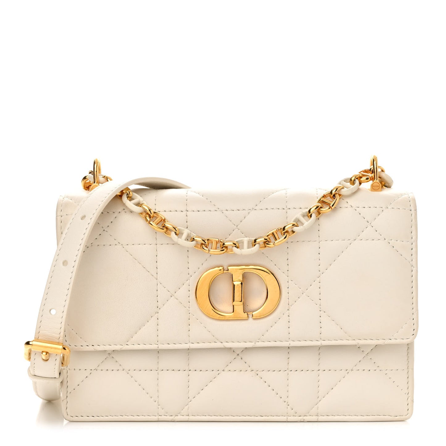 Lambskin Macrocannage Mini Miss Caro Bag Latte