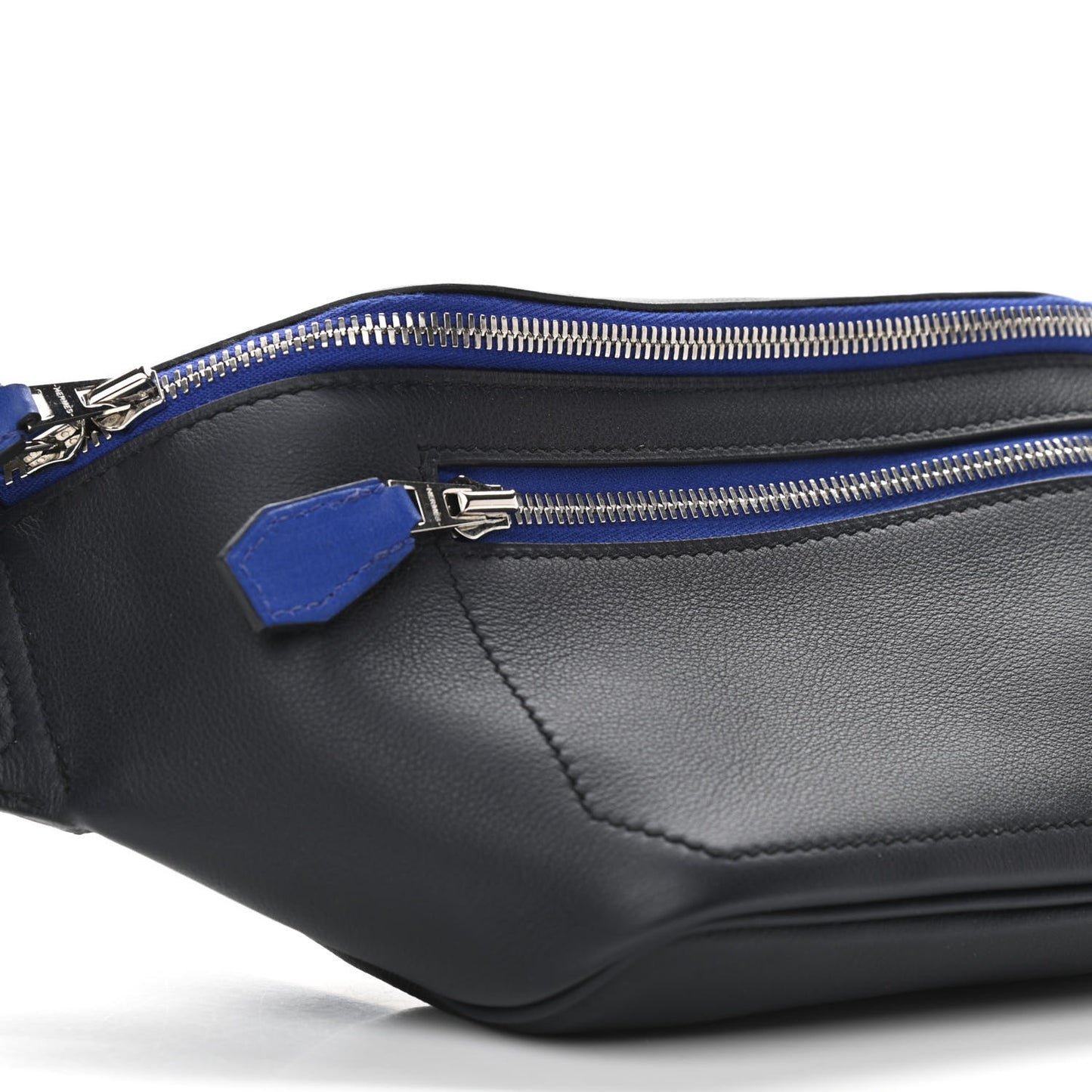 Taurillon Cristobal Cityslide Belt Bag Bleu Indigo Bleu Electrique