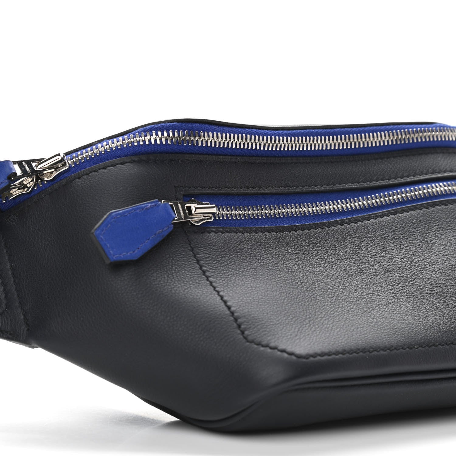 Hermes Taurillon Cristobal Cityslide Belt Bag Bleu Indigo Bleu Electrique 9 of 12