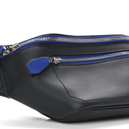 Hermes Taurillon Cristobal Cityslide Belt Bag Bleu Indigo Bleu Electrique 9 of 12