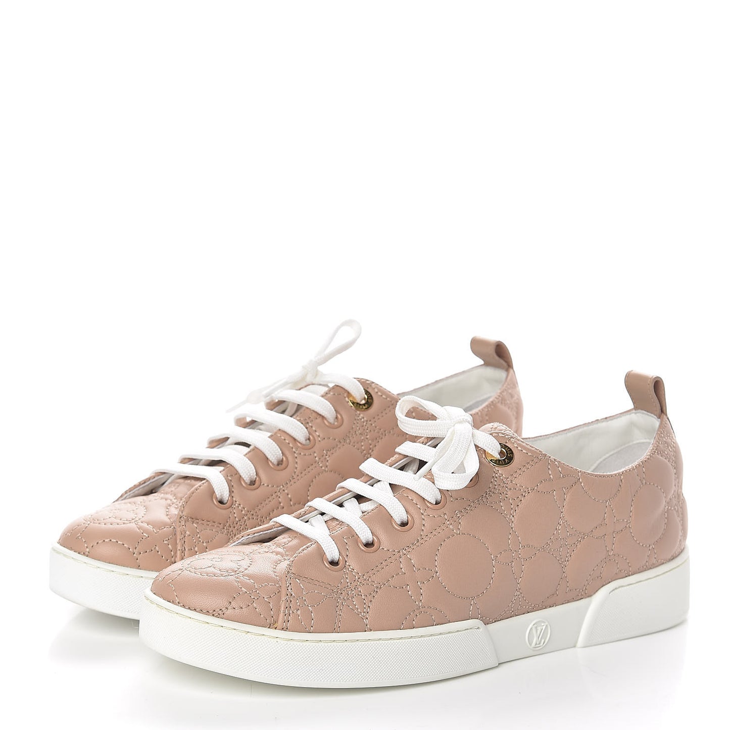 Calfskin Monogram Stellar Sneakers 38 Blush